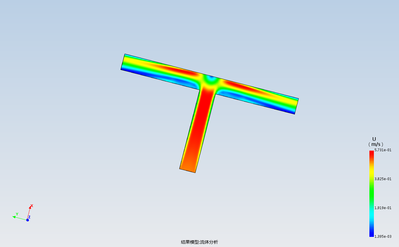 T型管道流体模型