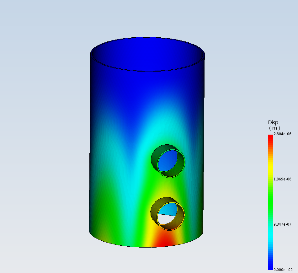 筒体上双接管的应力分析